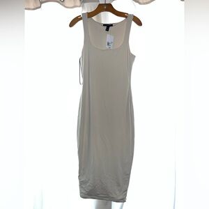 Cream Sleeveless Midi Dress